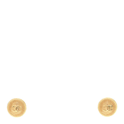 Chanel CC Button Earrings Gold 1 of 5