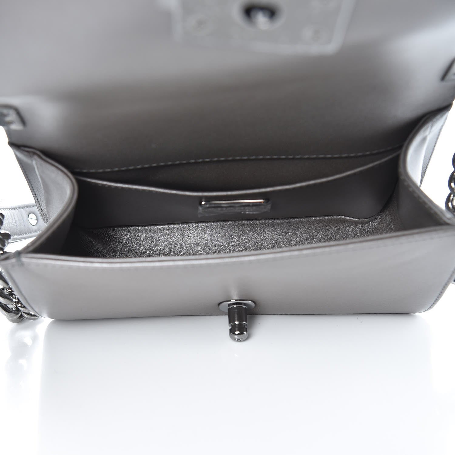 Chanel Galuchat Stingray Small Boy Flap Silver 5 of 6