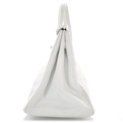 Hermes Taurillon Clemence Birkin 35 White 4 of 10