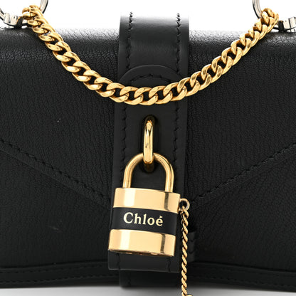Chloe Shiny Goatskin Calfskin Mini Aby Chain Shoulder Bag Black 8 of 10
