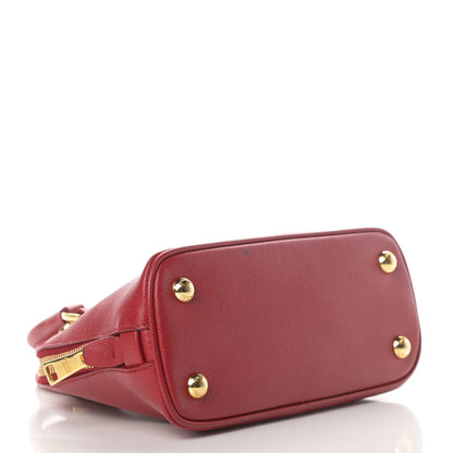 Prada Saffiano Lux Mini Promenade Tote Fuoco 4 of 11