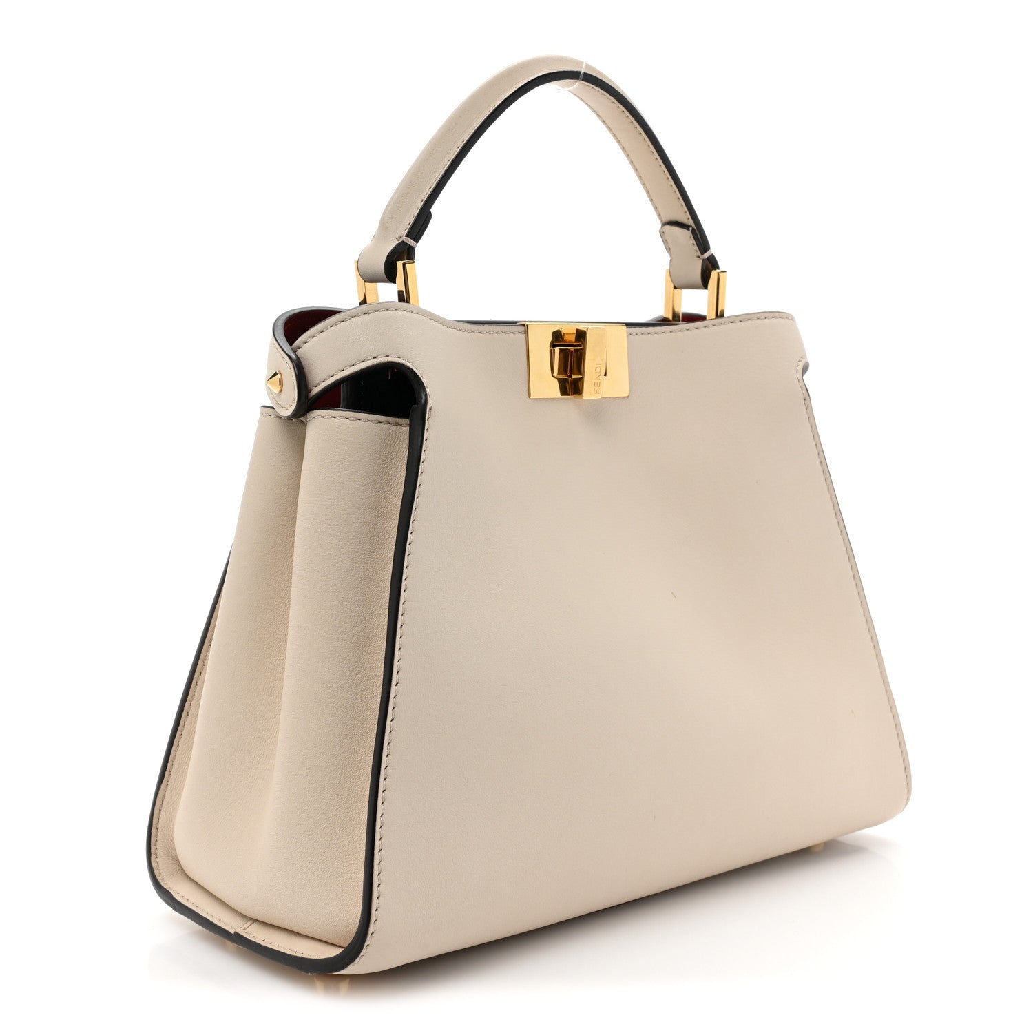 Fendi Vitello Tahiti Burro Bi-Color Medium Peekaboo Iconic Essentially Satchel Camelia Fragola Dark Blue 3 of 14