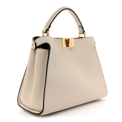 Fendi Vitello Tahiti Burro Bi-Color Medium Peekaboo Iconic Essentially Satchel Camelia Fragola Dark Blue 3 of 14