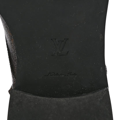 Louis Vuitton Calfskin Monogram Wonderland Flat Ranger Boots 36 Black 6 of 12