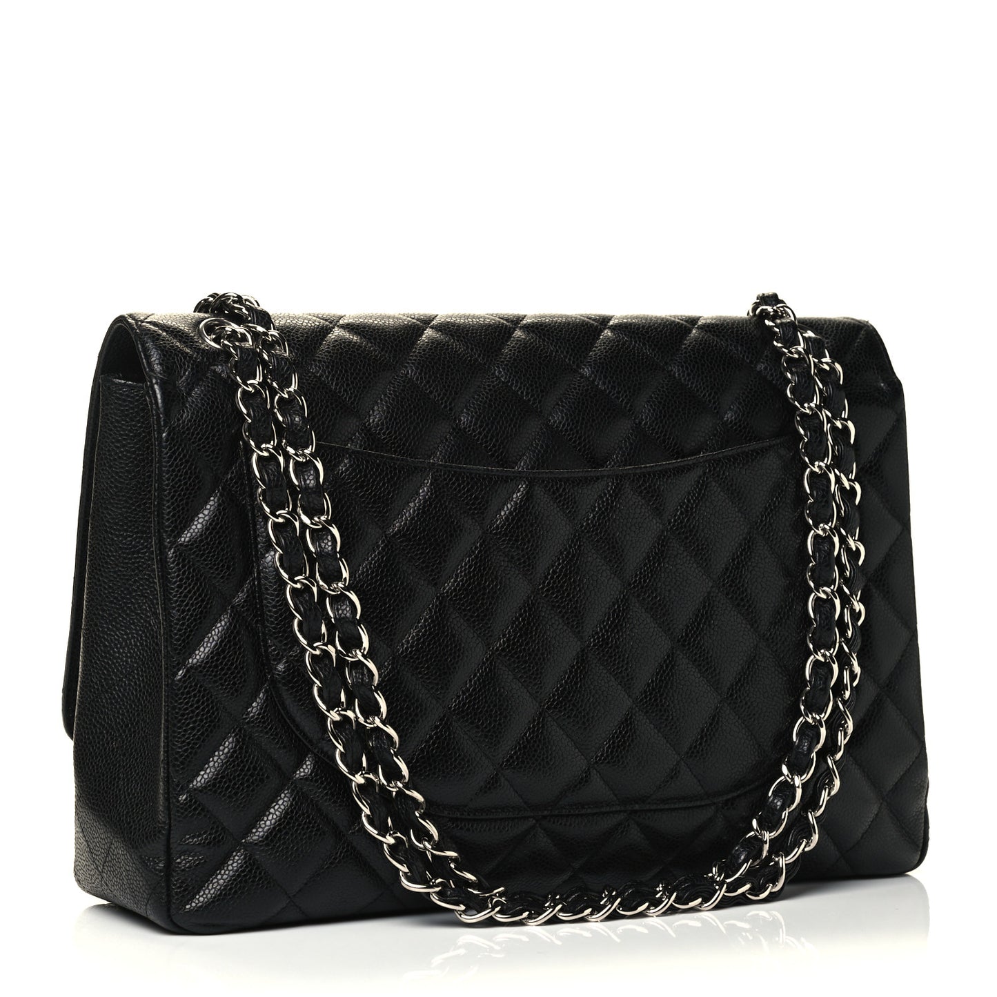 Caviar Quilted Maxi Single Flap Black