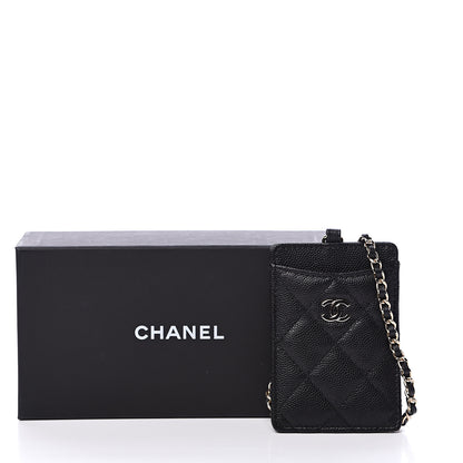 Chanel Caviar Quilted Card Holder On Chain Black 7 of 7
