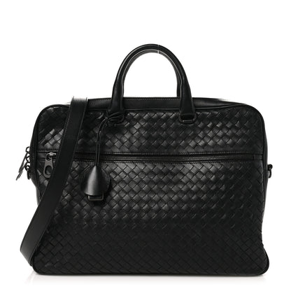 Bottega Veneta Nappa Intrecciato Briefcase Black 1 of 9
