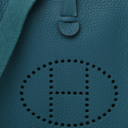 Hermes Taurillon Clemence Evelyne TPM Vert Bosphore 8 of 11