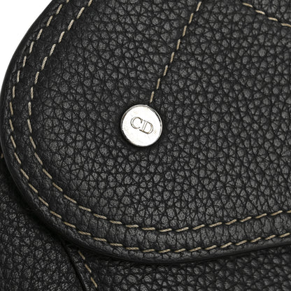 Christian Dior X KAWS Grained Calfskin Saddle Wristlet Black 9 of 13