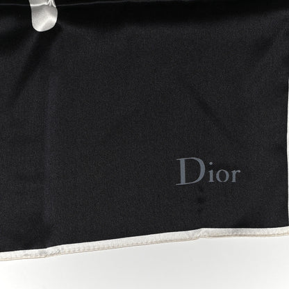 Christian Dior Silk Square Scarf Black 2 of 3