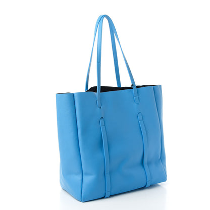 Balenciaga Veau Baltimore Double Sided Small Everyday Tote Bleu Turquoise Black 3 of 8