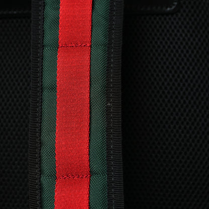 Gucci Techno Canvas Web L'Aveugle Par Amour Embroidered Double Buckle Backpack Black 11 of 11