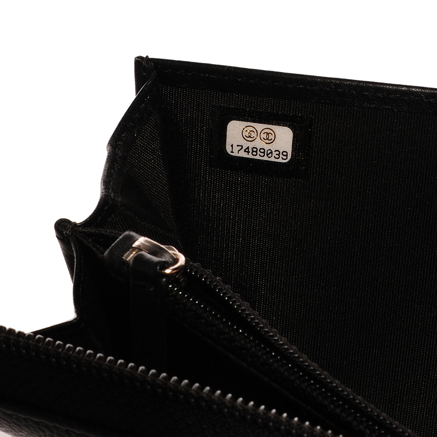 Chanel Caviar CC Timeless Large Zip Around Wallet Black 8 of 11