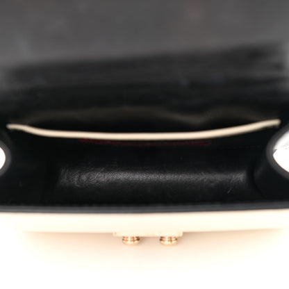 Valentino Garavani Vitello Mini Glam Lock Rockstud Flap Black Light Ivory 5 of 11