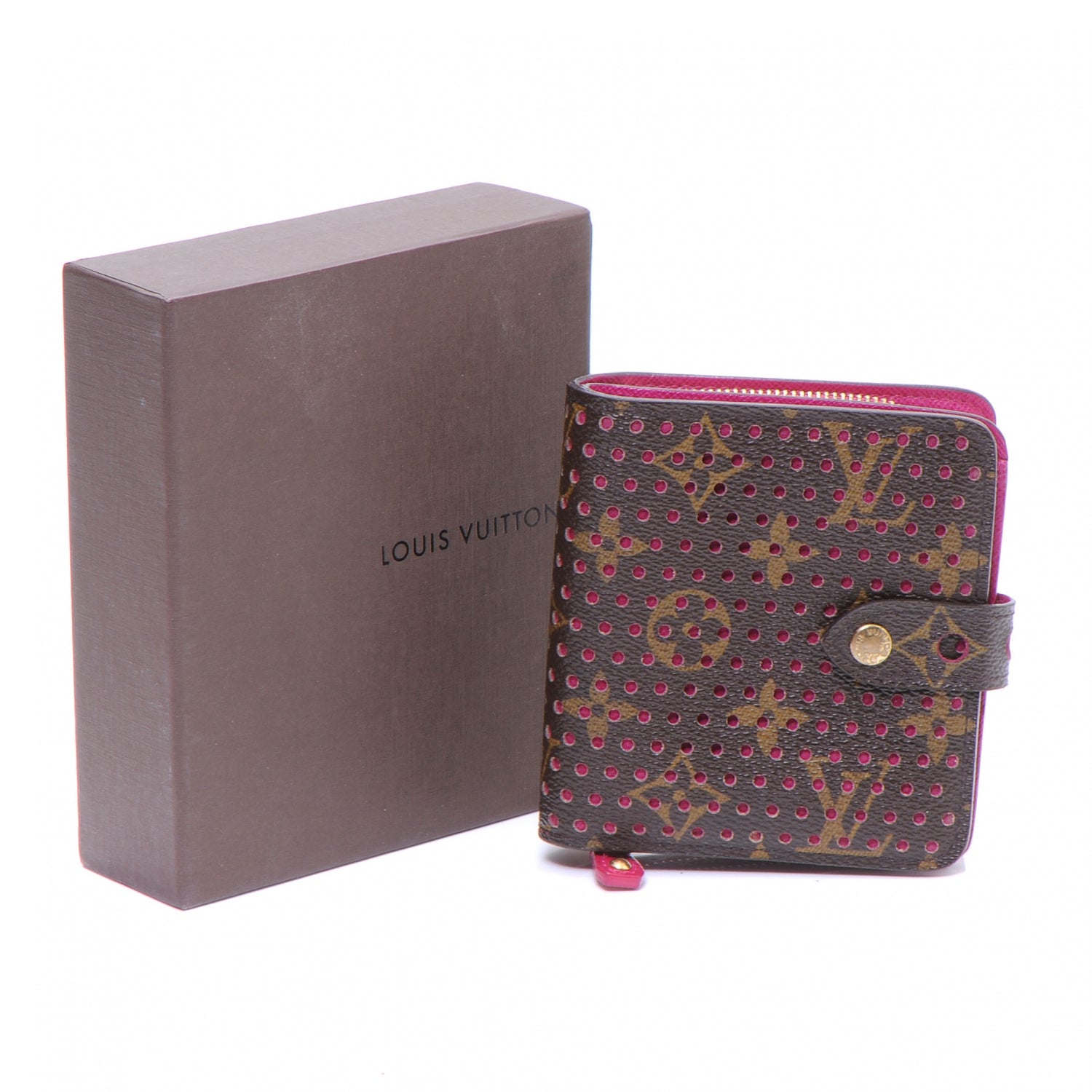 Louis Vuitton Monogram Perforated Compact Zipped Wallet Fuchsia 7 of 7