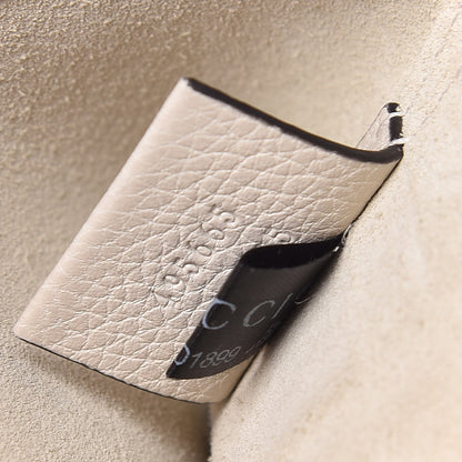 Gucci Pebbled Calfskin Medium Logo Portfolio Clutch White 6 of 7