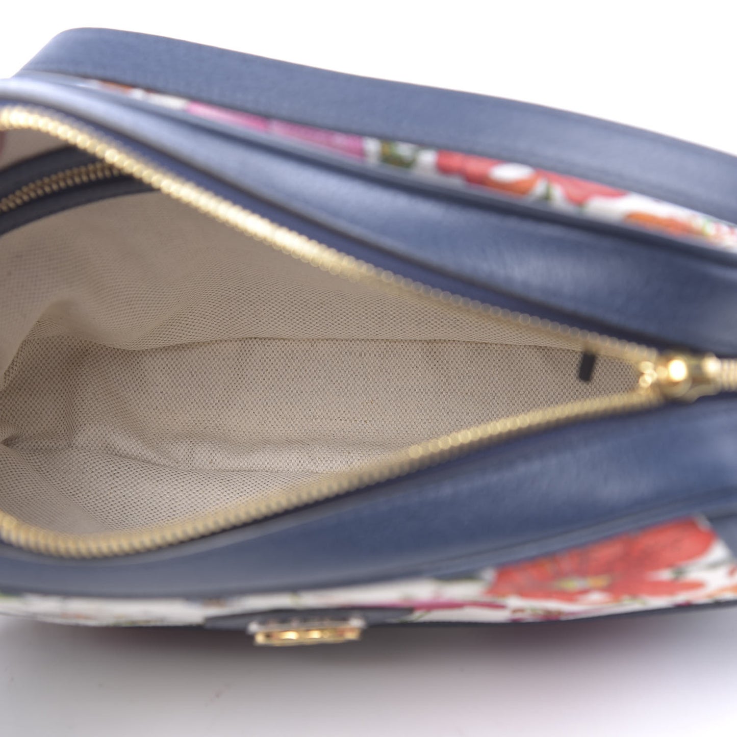 Canvas Flora Floral Shoulder Bag White Blue Agata Mulitcolor