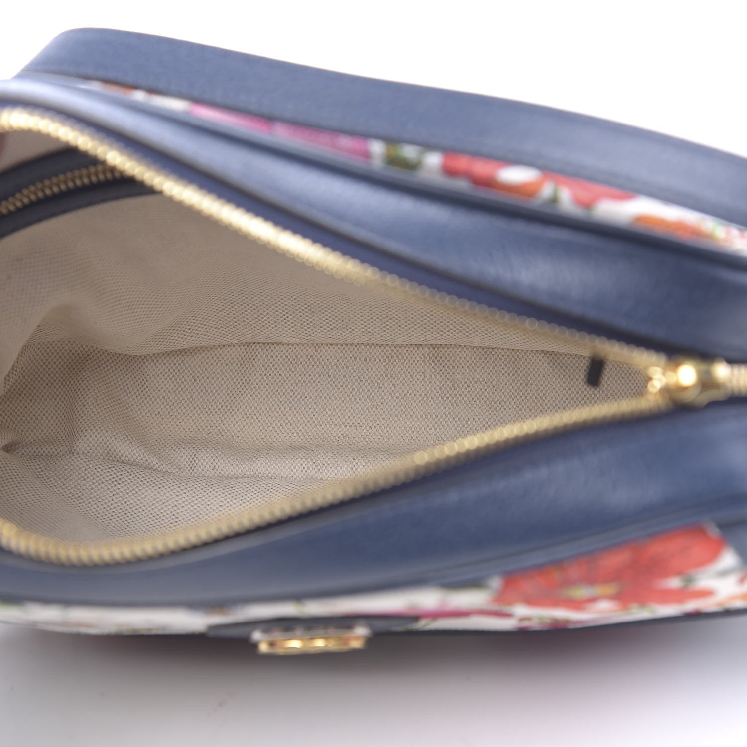 Gucci Canvas Flora Floral Shoulder Bag White Blue Agata Mulitcolor 5 of 10