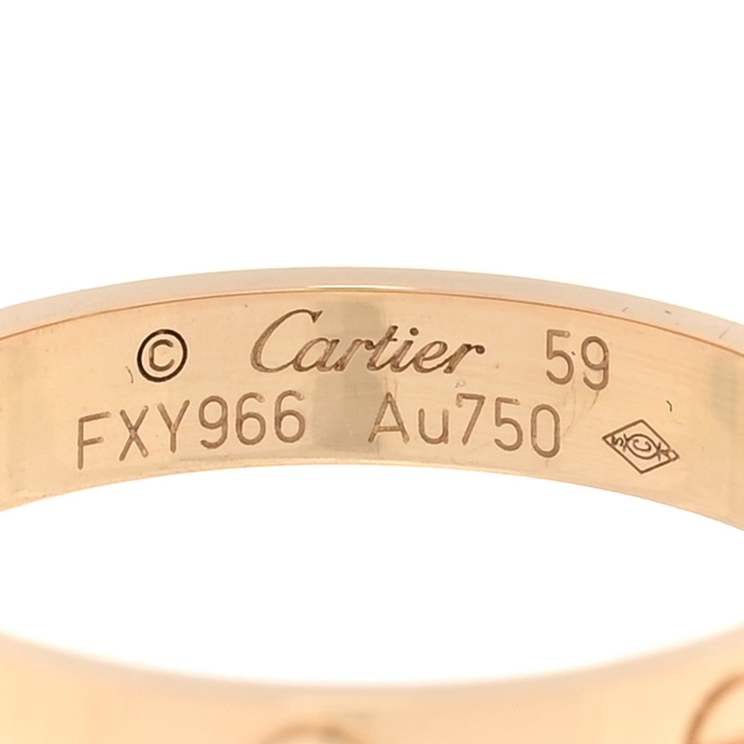 Cartier 18K Yellow Gold 3.5mm LOVE Wedding Band Ring 59 8.75 4 of 4