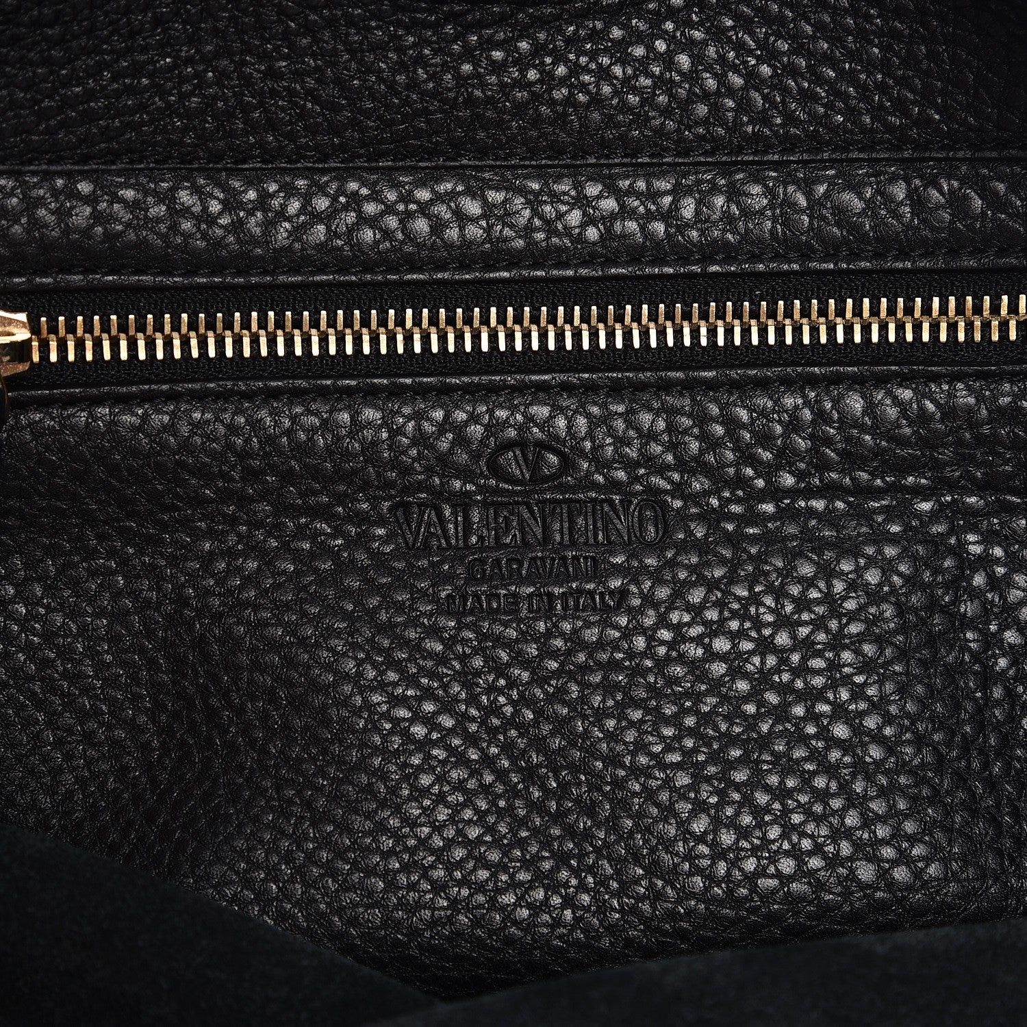 Valentino Garavani Grained Calfskin Small Rockstud Tote Black 7 of 14