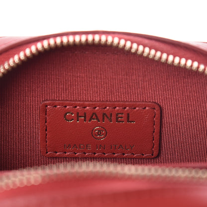 Chanel Lambskin Quilted Zip Phone Case Red 6 of 11