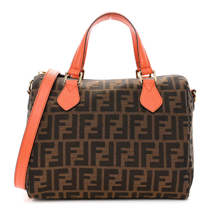 Fendi Zucca Vitello Elite Small Boston Tobacco Arancio 1 of 10