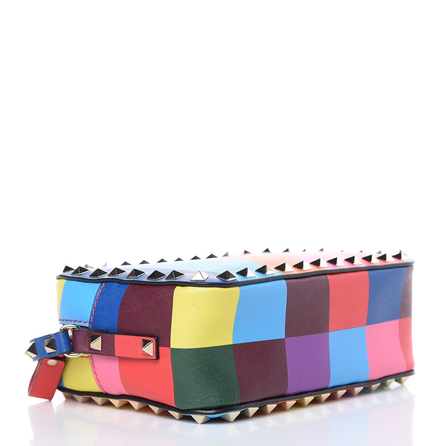 Vitello 1973 Rockstud Camera Crossbody Bag Multicolor