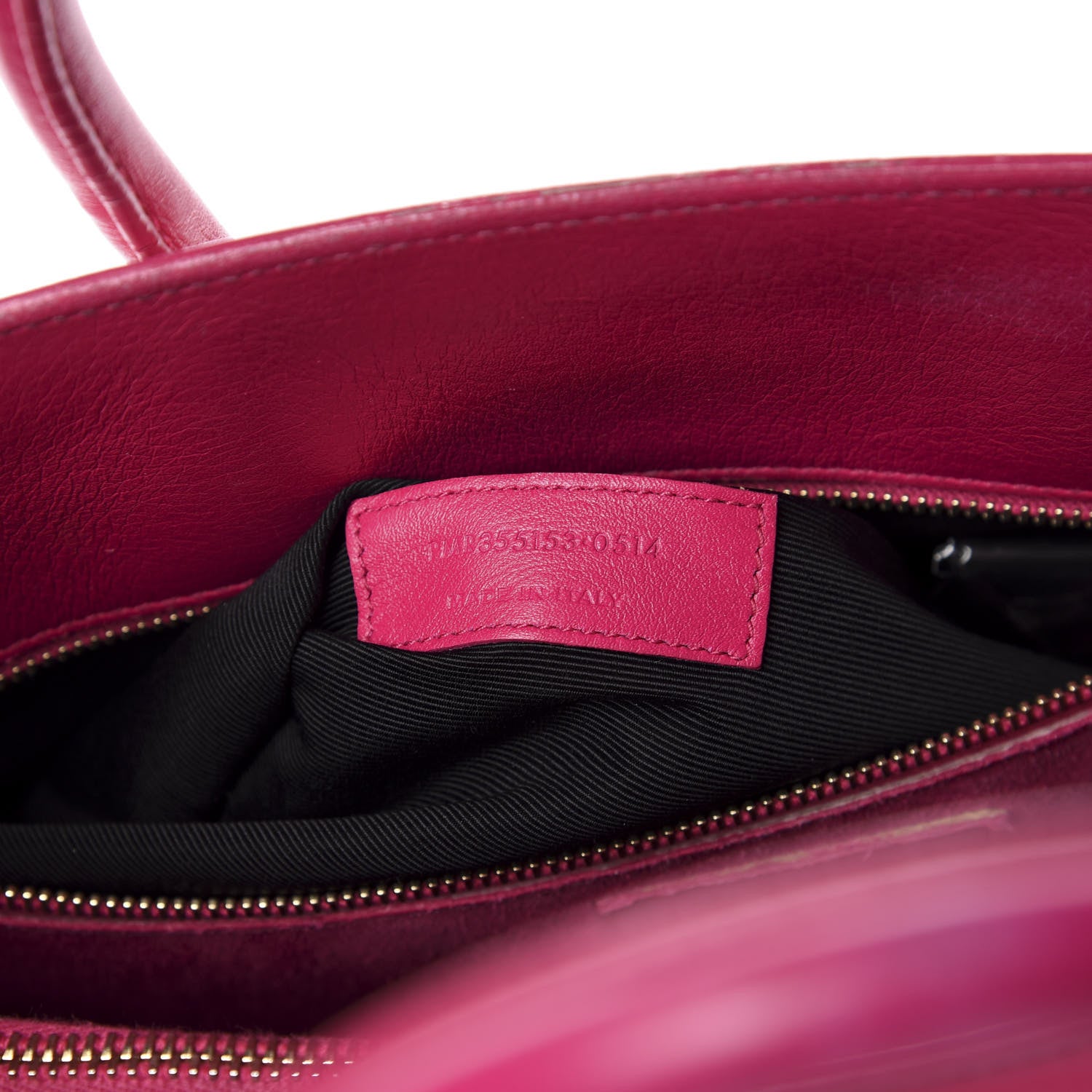 Saint Laurent Calfskin Sac De Jour Lipstick Fuchsia 12 of 14