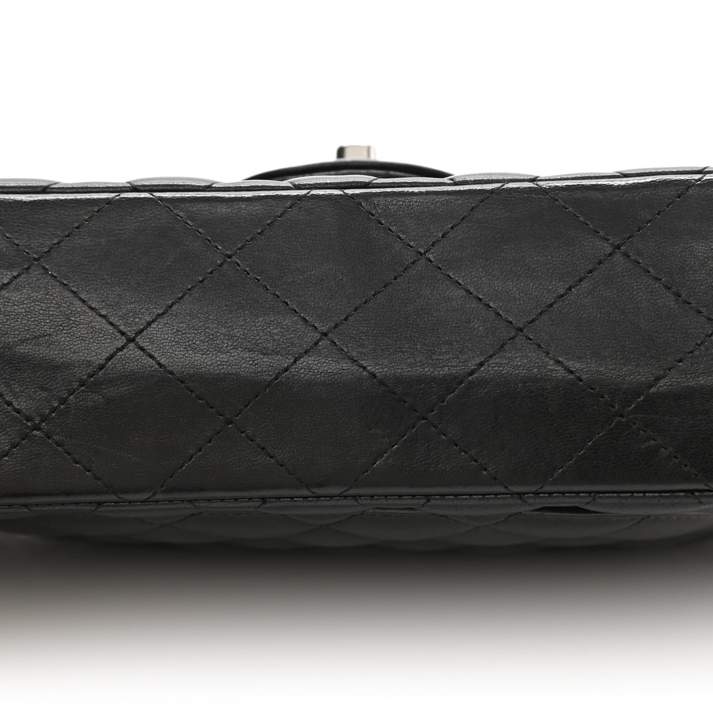 Lambskin Quilted Small Double Flap Black