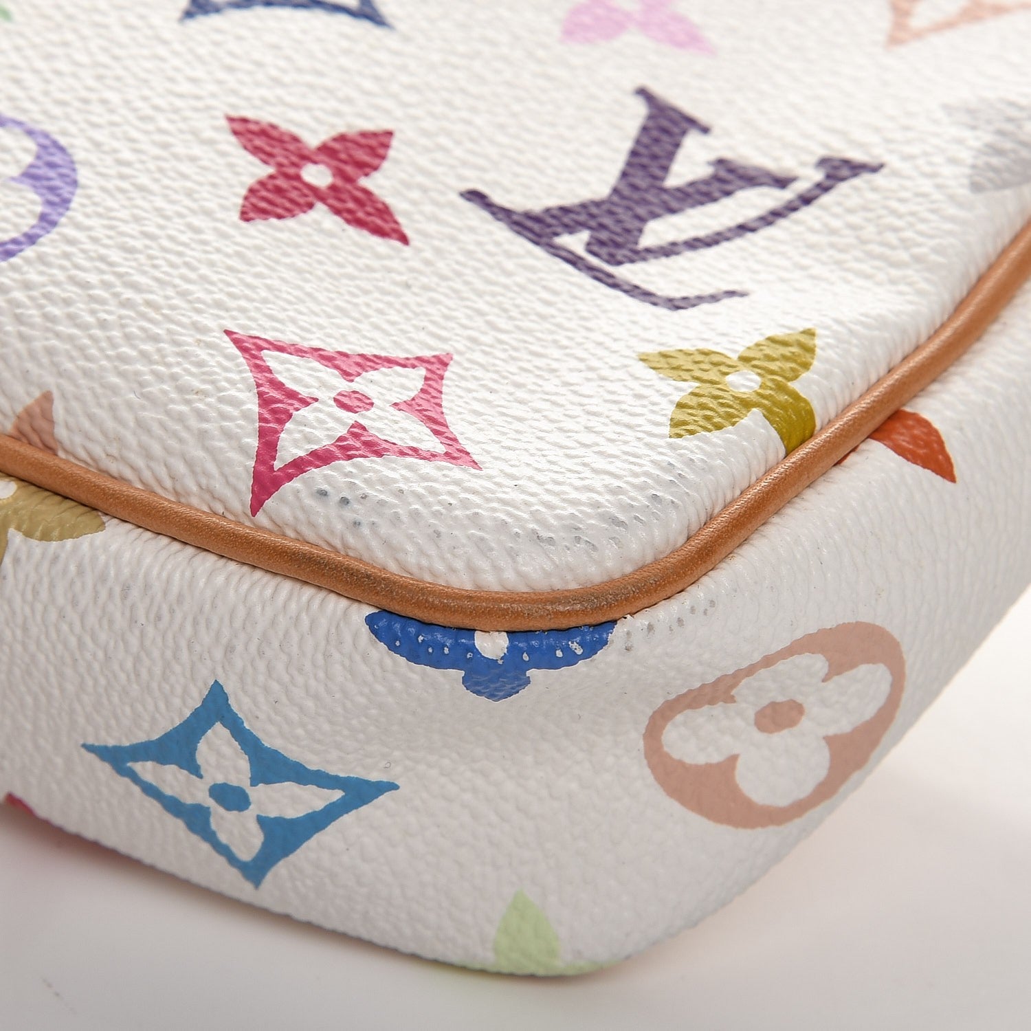 Louis Vuitton Monogram Multicolor Pochette Accessories White 12 of 14