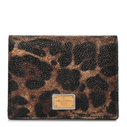 Dolce & Gabbana Dauphine Leopard Print Flap Card Holder 1 of 13