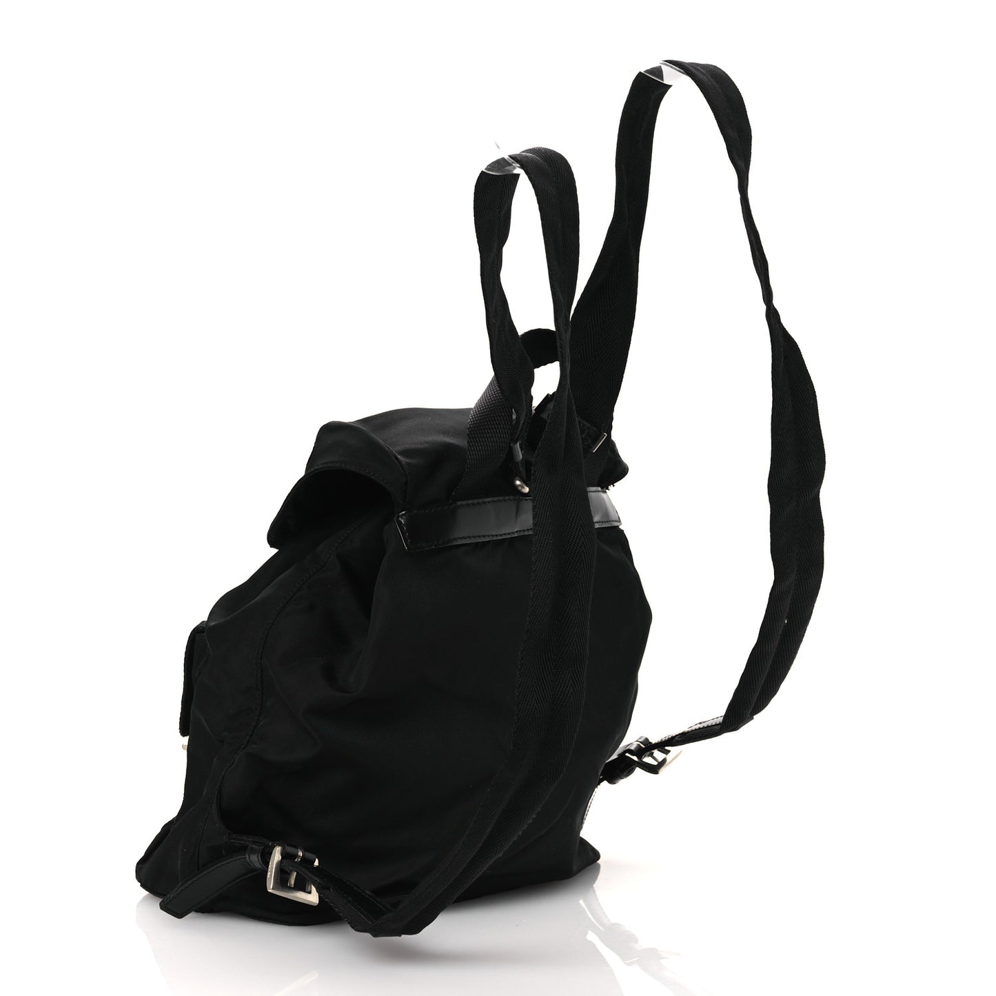Tessuto Nylon Saffiano Small Backpack Black