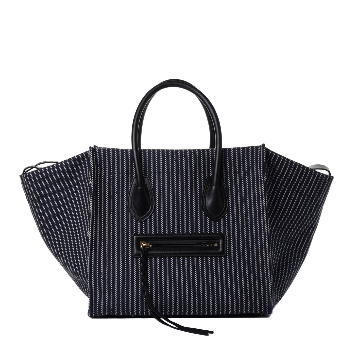 Cotton Canvas Striped Medium Phantom Luggage Navy White