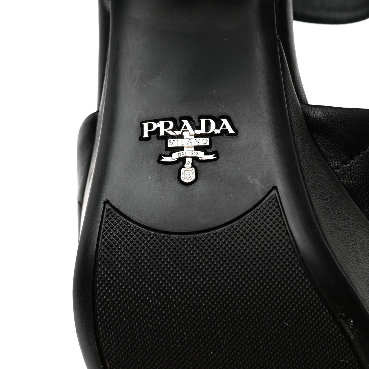 Nappa Logo Quilted Crisscross Platform 20/65mm Sandals 37.5 Black