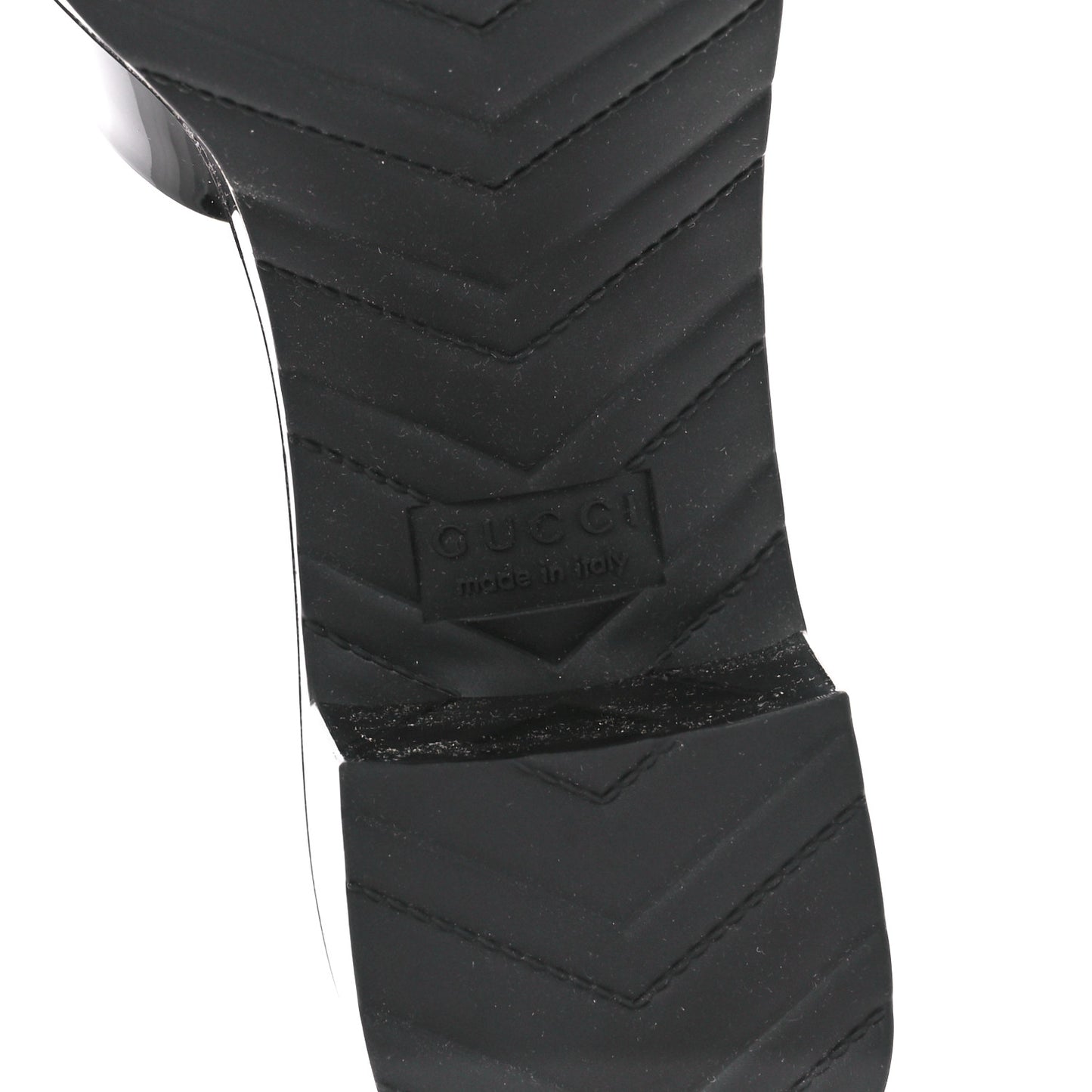 Rubber Gucci Logo Womens Platform 20/60mm Slide Sandals 38 Black