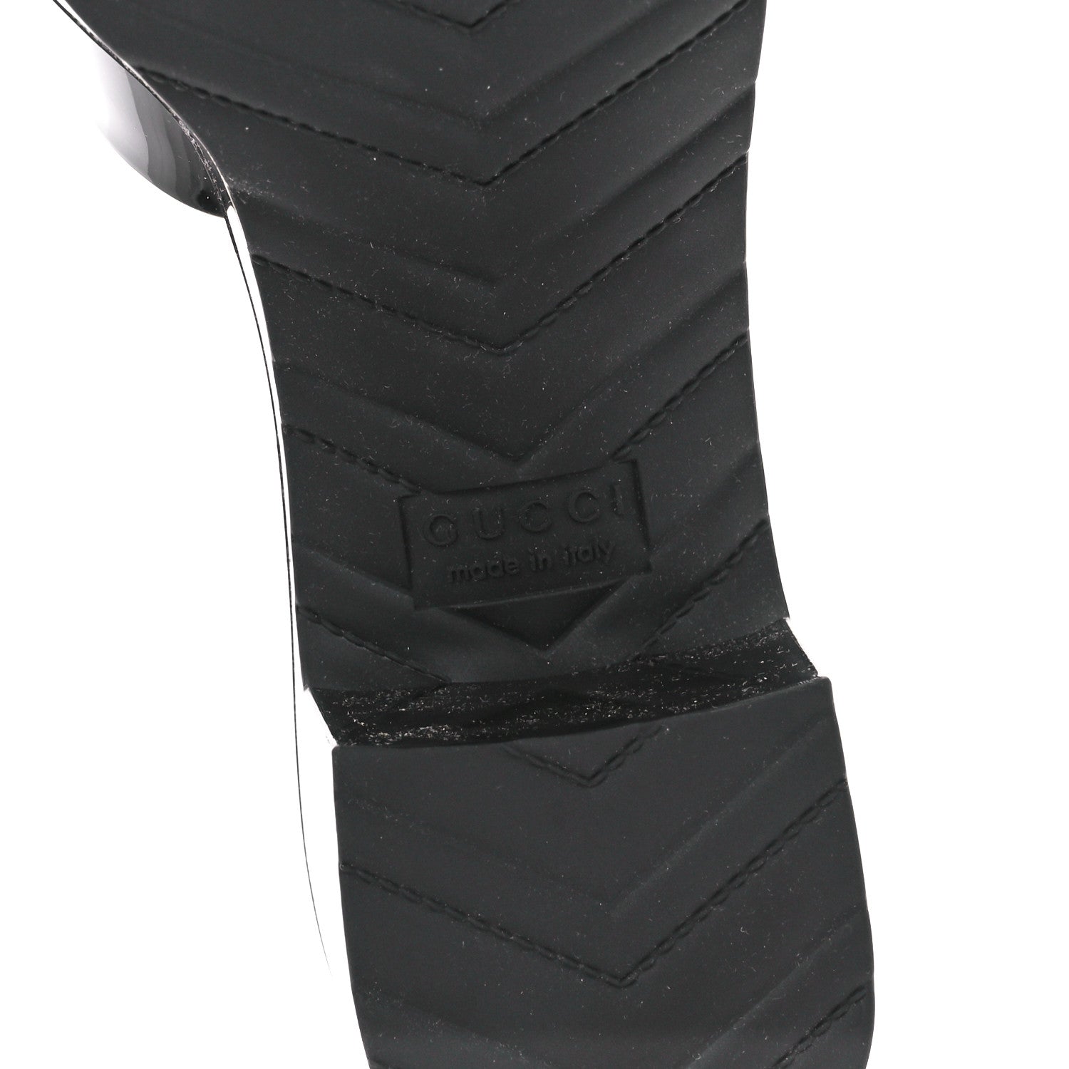Gucci Rubber Gucci Logo Womens Platform 20/60mm Slide Sandals 38 Black 6 of 9