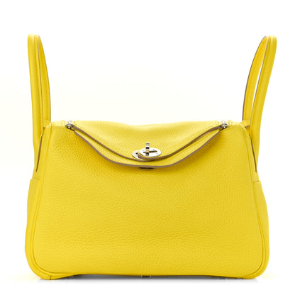 Hermes Taurillon Clemence Lindy 26 Lime 1 of 11