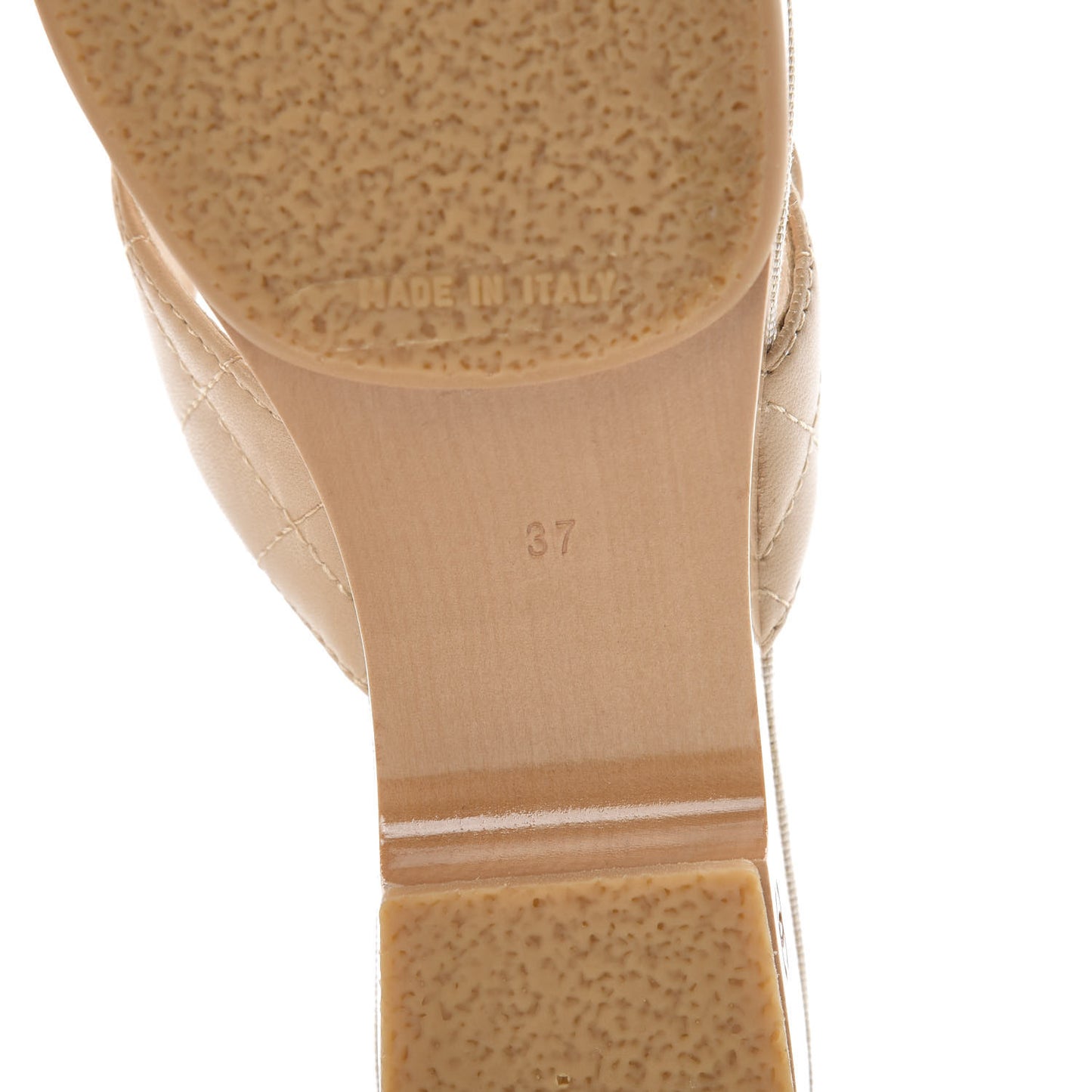 Lambskin Quilted CC Turnlock Sandals 37 Beige