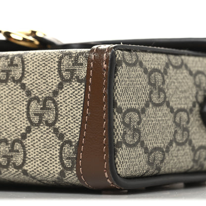 Gucci GG Supreme Monogram Mini Horsebit 1955 Shoulder Bag Beige Brown Sugar 10 of 12
