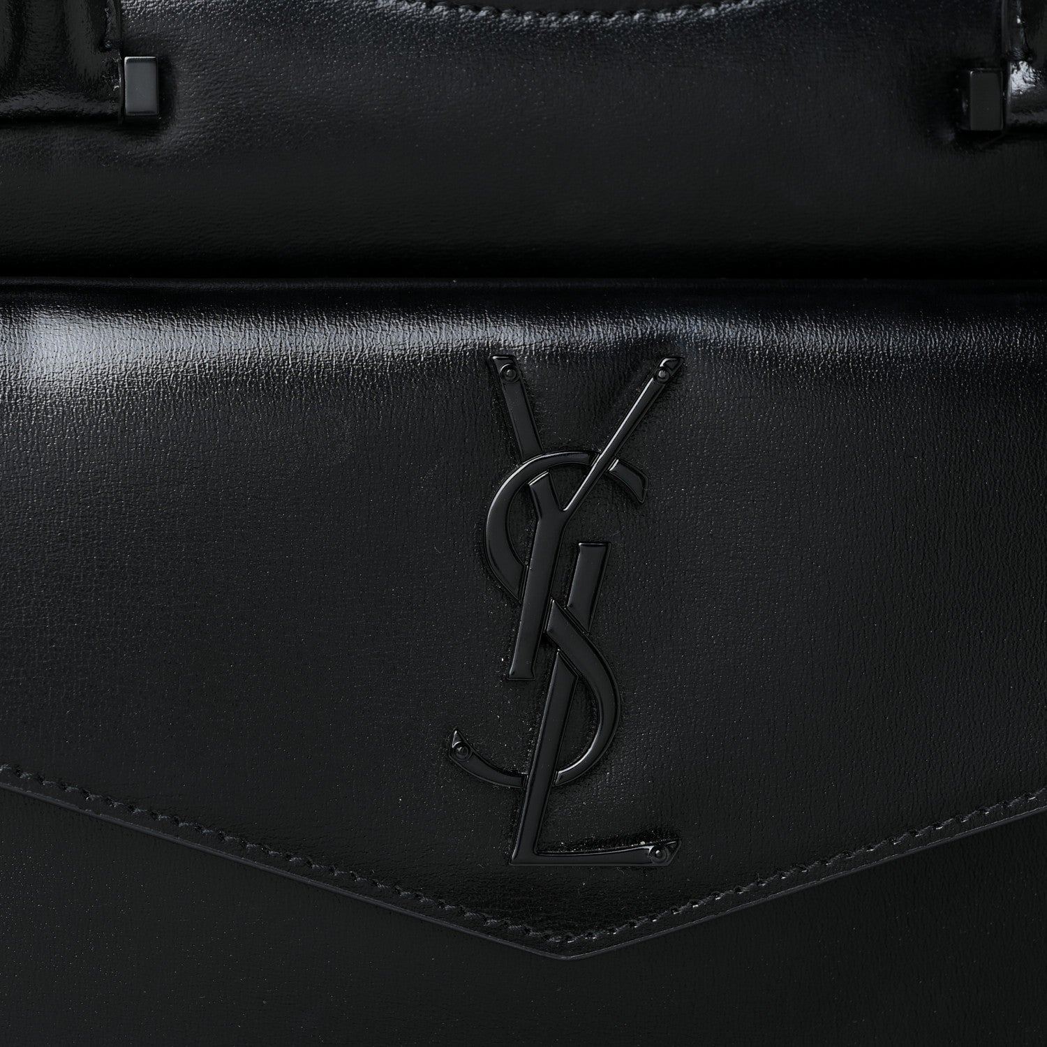 Saint Laurent Shiny Calfskin Medium Uptown Tote Black 13 of 16