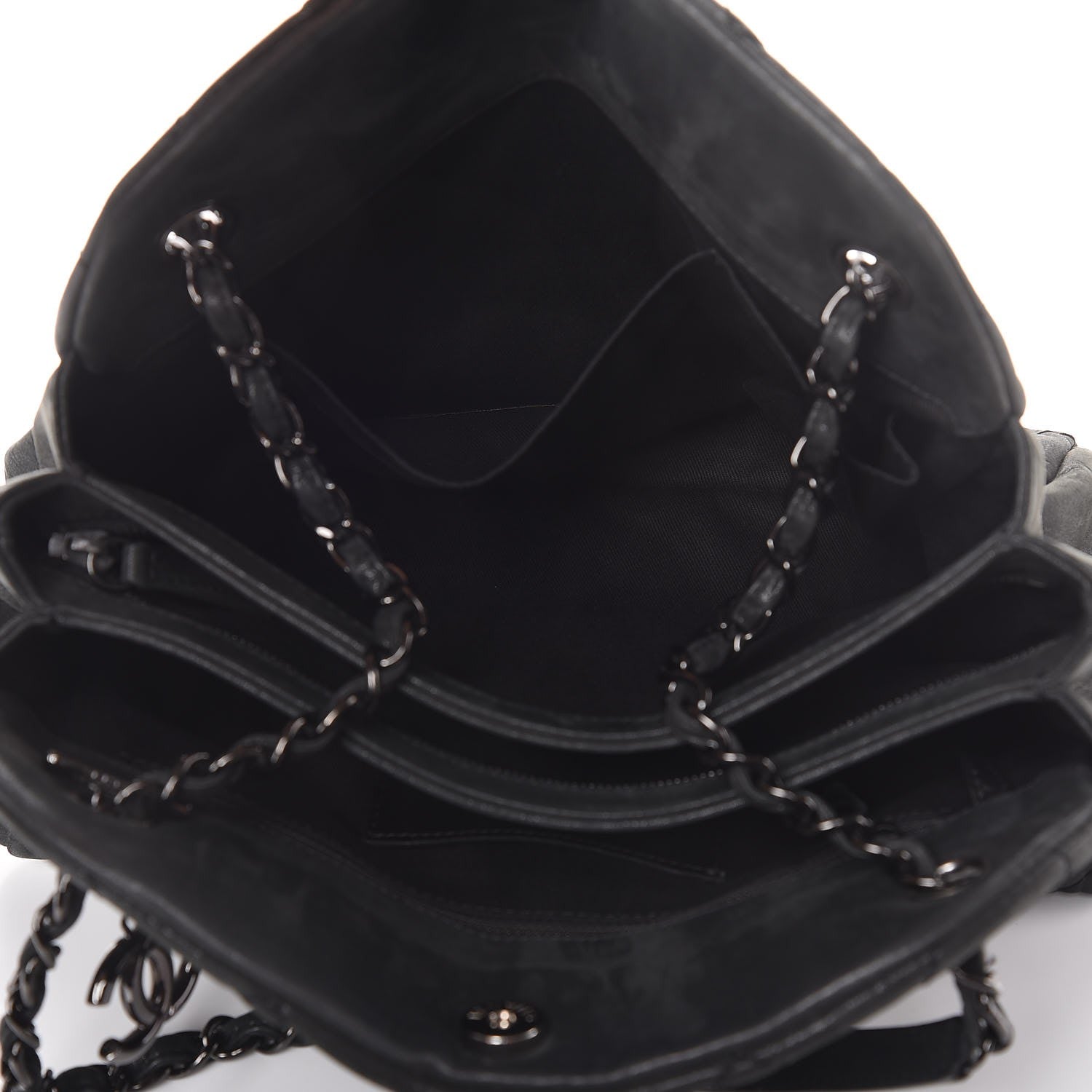Chanel Iridescent Calfskin Large Just Mademoiselle Bowling Bag Black 5 of 7