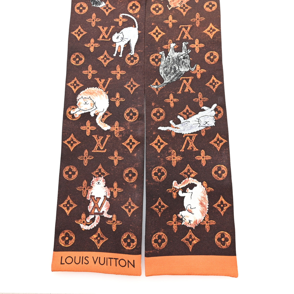 Louis Vuitton Silk Catogram Classic Bandeau Marron 2 of 4