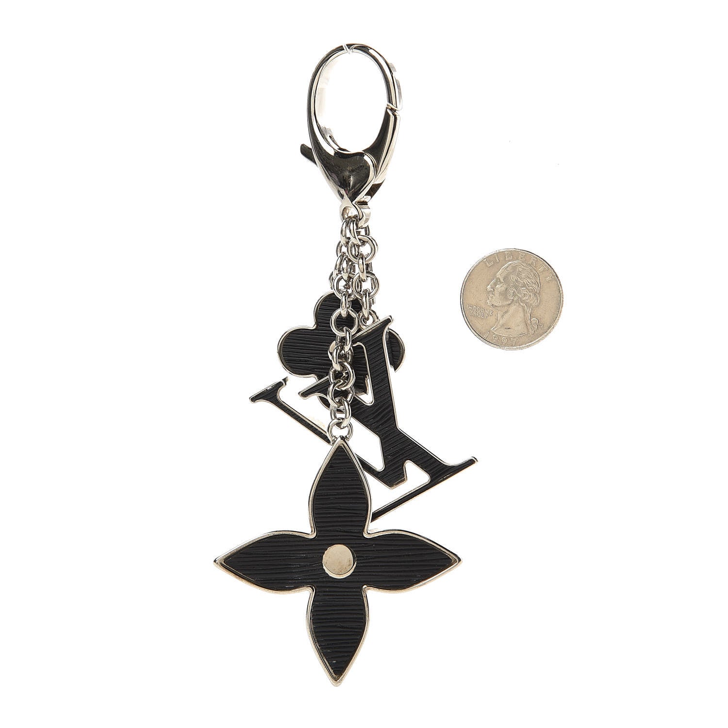 Louis Vuitton Electric Epi Fleur d'Epi Bag Charm Black 2 of 2