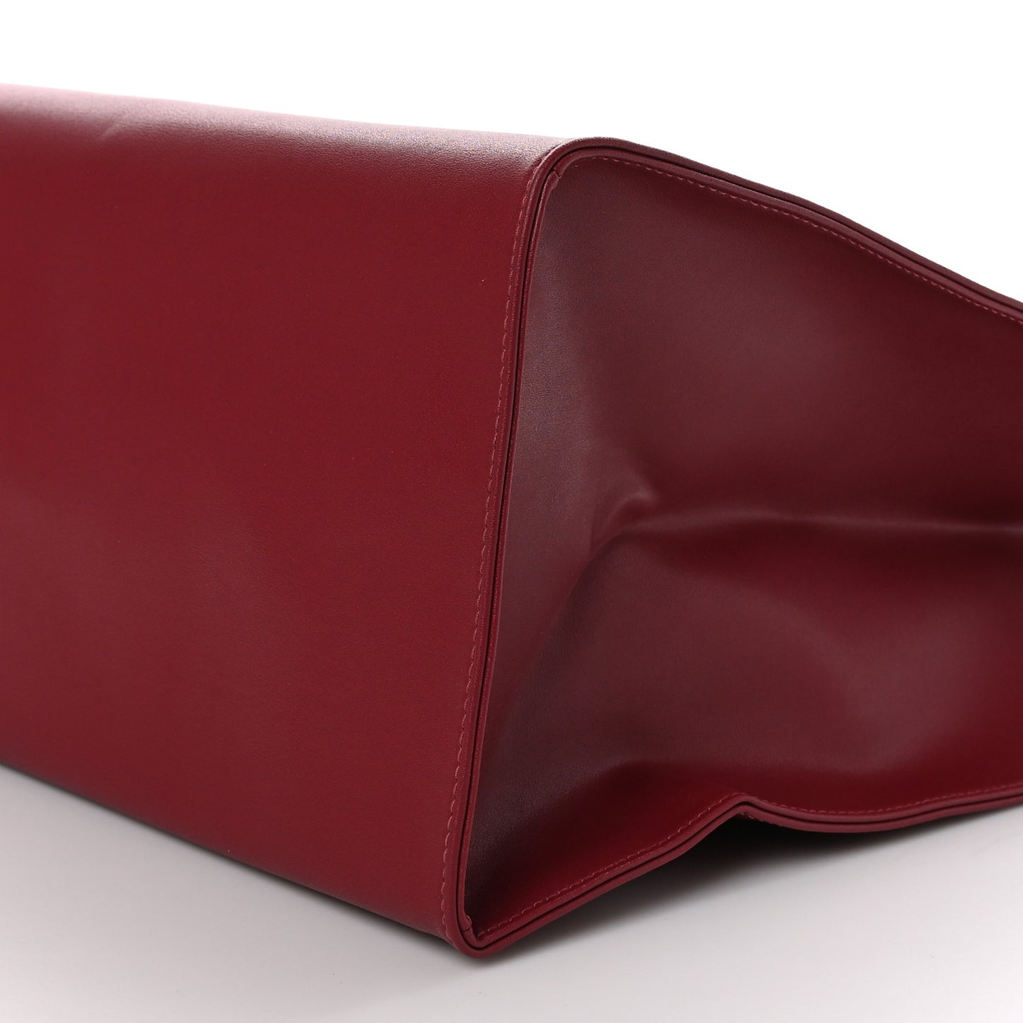 Vegan Leather Large Shopping Bag Oxblood