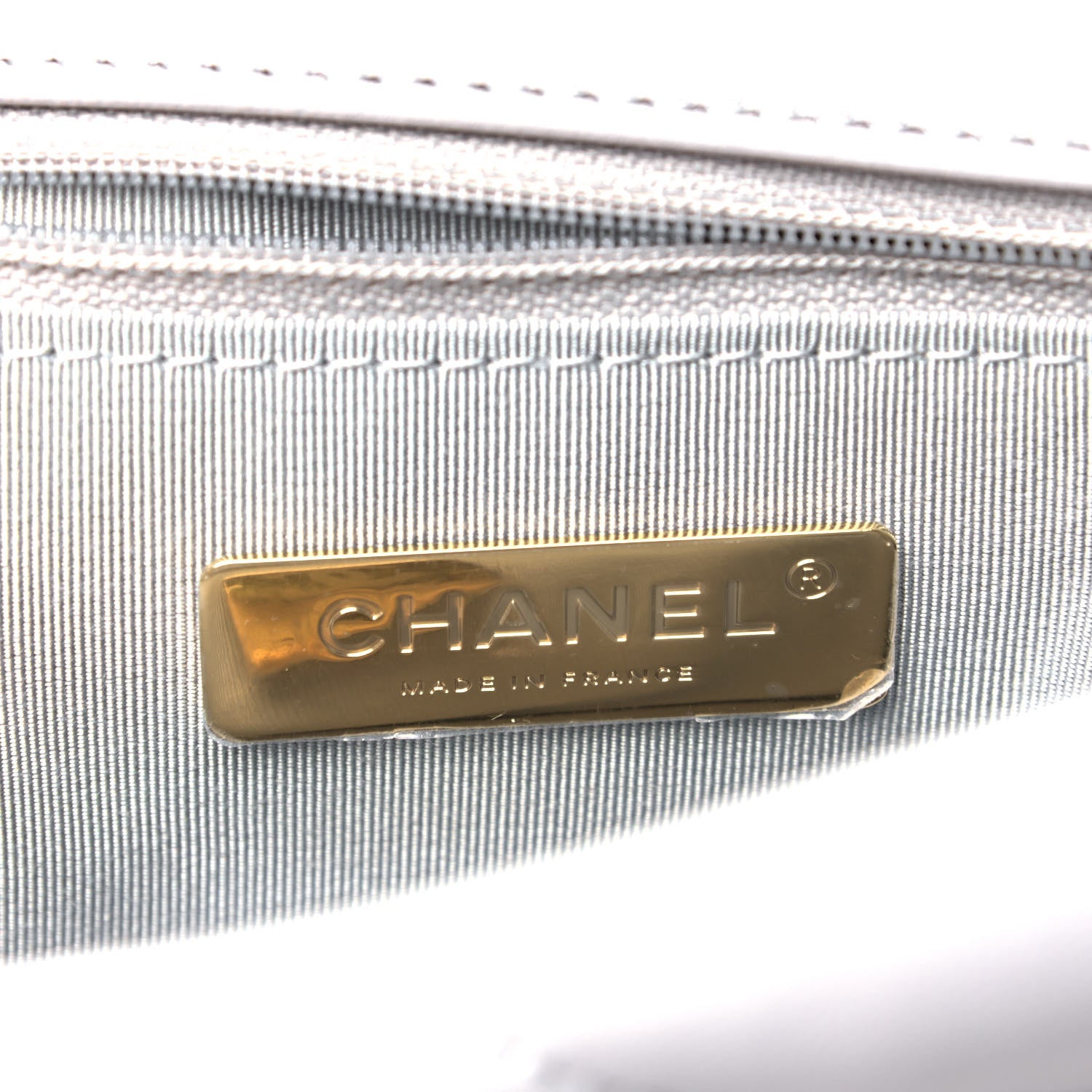 Chanel Lambskin Quilted Medium Chanel 19 Flap Grey 5 of 5
