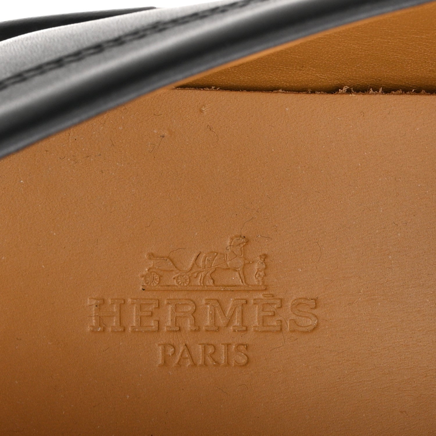 Hermes Calfskin First Derby Shoes 38 Black 8 of 10