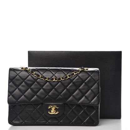 Chanel Lambskin Quilted Medium Double Flap Black 11 of 11