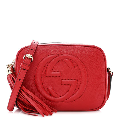 Gucci Pebbled Calfskin Small Soho Disco Bag Tabasco Red 1 of 10