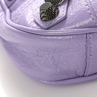 Balenciaga Agneau Arena Le Cagole Mini Purse With Chain Lilac 9 of 10