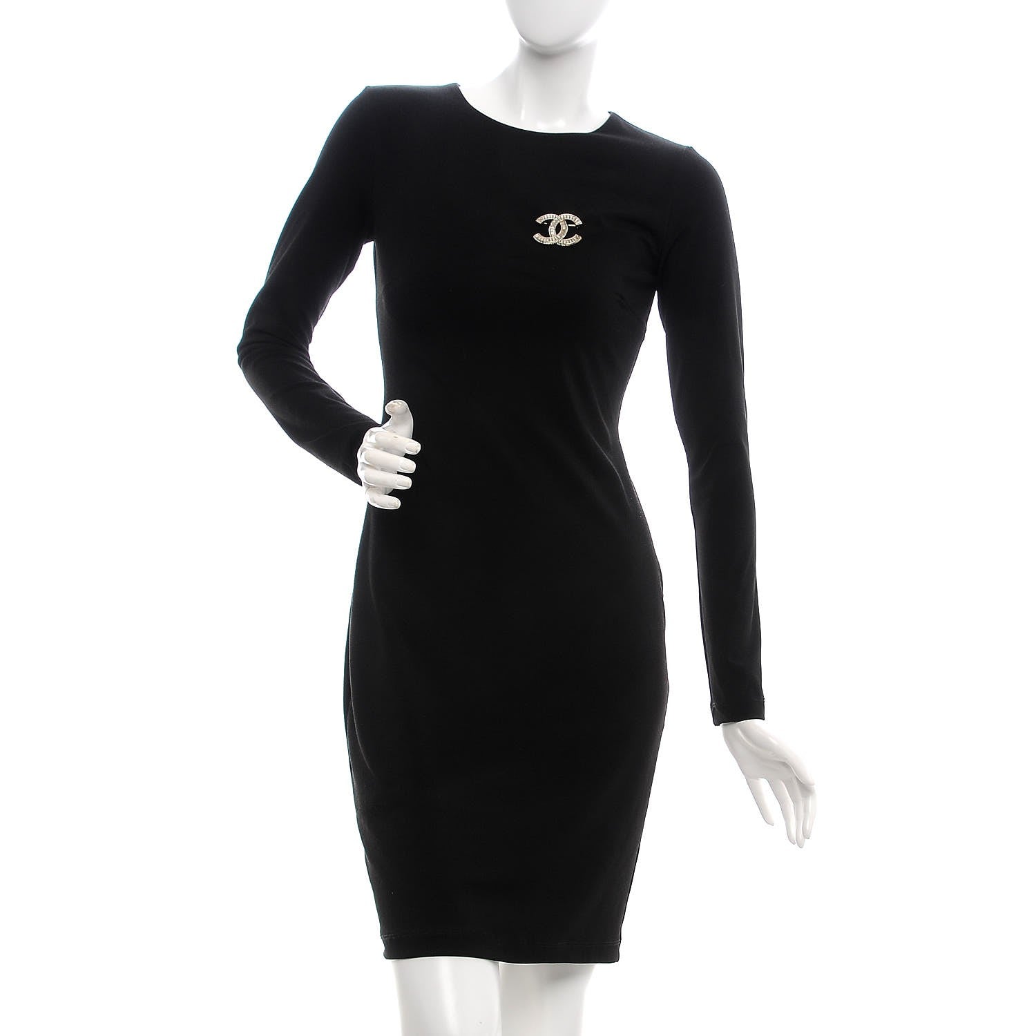 Chanel Baguette Crystal CC Brooch Gold 2 of 4